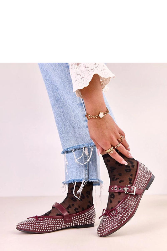 Elegant Solea Eco-Leather Ballet Flats featuring stylish studs and a charming bow, perfect for both casual and sophisticated looks.