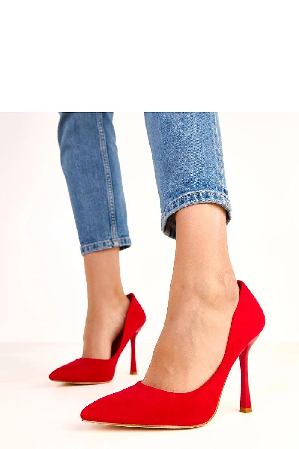 Luxury eco-suede stiletto heels by Solea, featuring a graceful silhouette enhanced by an 11cm heel, reflecting contemporary elegance.