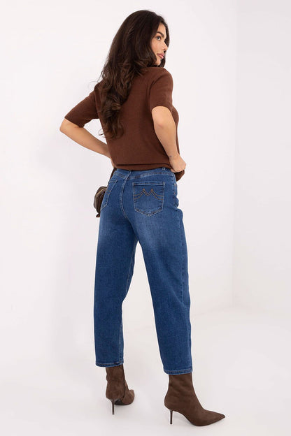 High-quality mom fit jeans for women, featuring soft cotton blend material and stylish tapered legs, available from Factory Price.