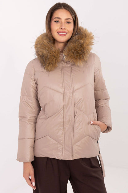 Luxurious MBM women's down jacket showcasing a quilted finish, perfect for cold weather with a fashionable silhouette.