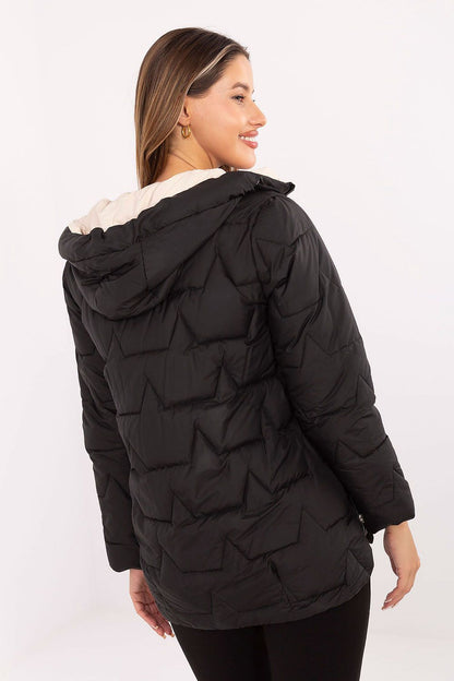 Elegant long-sleeved women's down jacket by MBM, featuring a stylish detachable hood for versatile styling across all seasons.