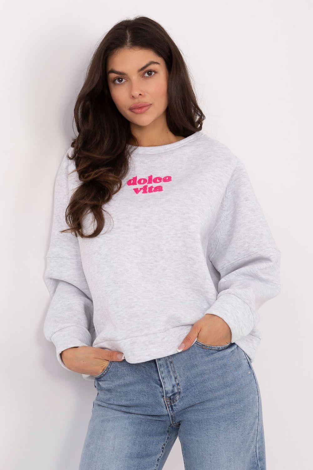 Luxurious Women's Cotton-Polyester Sweatshirt featuring a Modern Design, by Factory Price, ideal for casual elegance.