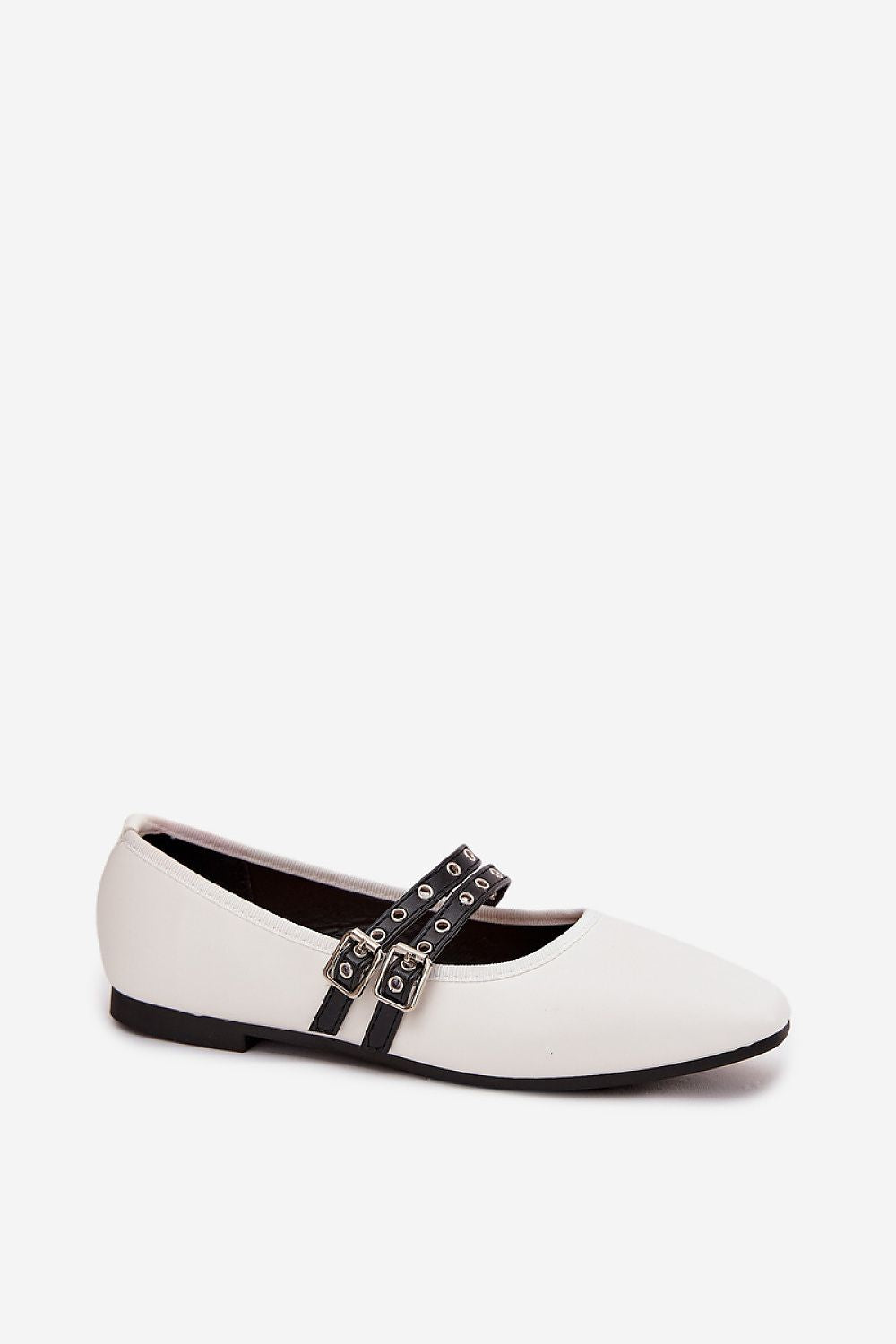 Chic Eco Leather Ballerina Flats for Women, featuring elegant straps, available from Step in Style.