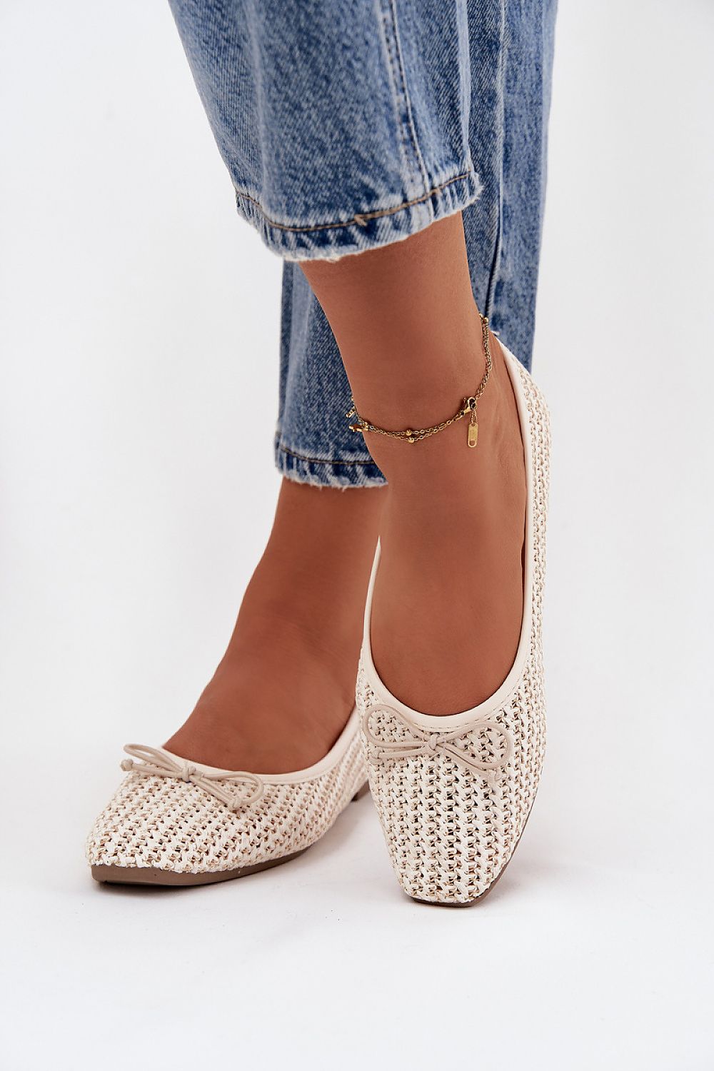 Stylish women's ballet flats with bow by Step in Style, crafted from eco-leather with a soft insole for comfortable luxury, ideal for versatile occasions.