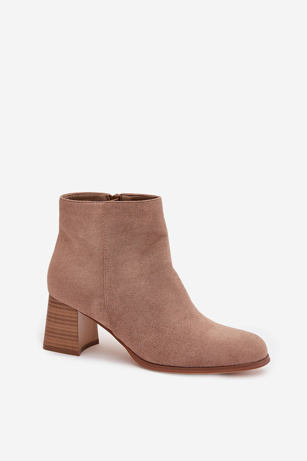 Elegant women's eco-suede ankle boots by Step in Style with a classic design and 6.5cm heel, perfect for stylish winter outfits.