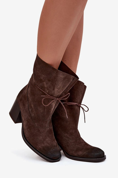 Versatile women's natural suede ankle boots from Step in Style, perfect for both casual and formal outfits.