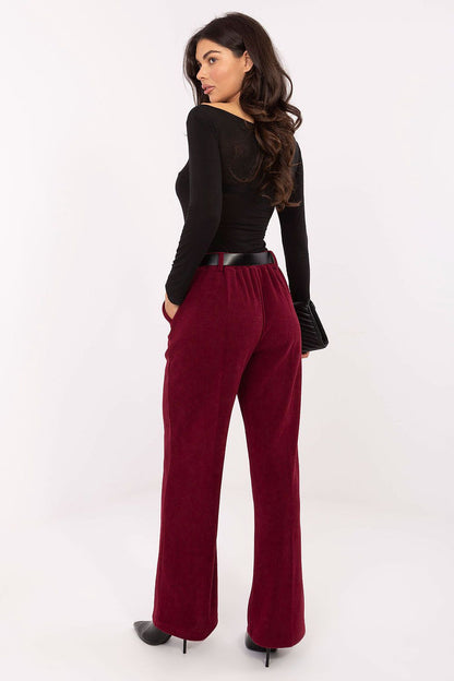 Luxurious women's wide leg corduroy trousers from Italy Moda, showcasing an elegant high waist design perfect for versatile styling.
