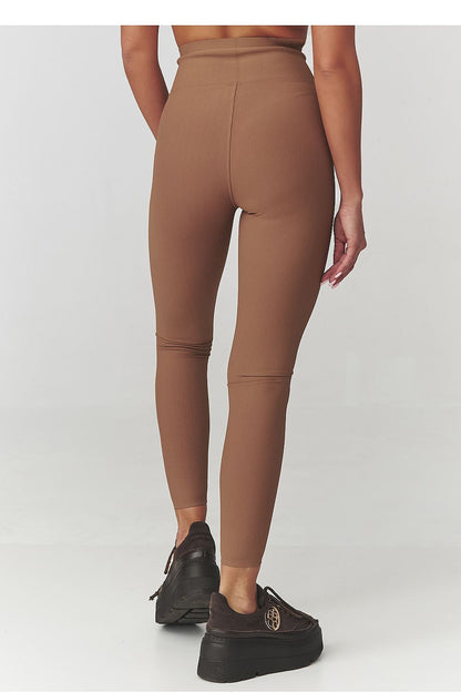Makadamia luxury women's leggings styled for casual activities, showcasing their versatile high waist design.