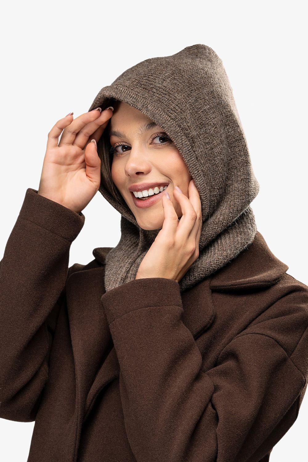 Adjustable drawstrings of the Luxury Awama Balaclava Neck Warmer Hat, allowing custom fit for optimal wind protection.