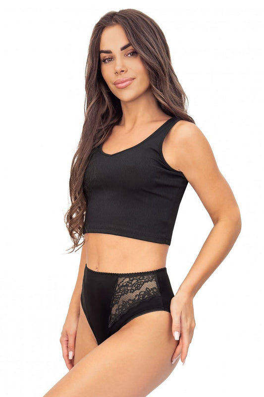 Luxurious high-waisted women's panties by Donna, showcasing a feminine lace detail and comfortable fit, perfect for everyday elegance.