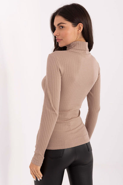 Chic and comfortable turtleneck sweater by Rue Paris in women's classic fit, designed to enhance any wardrobe with its versatile style.