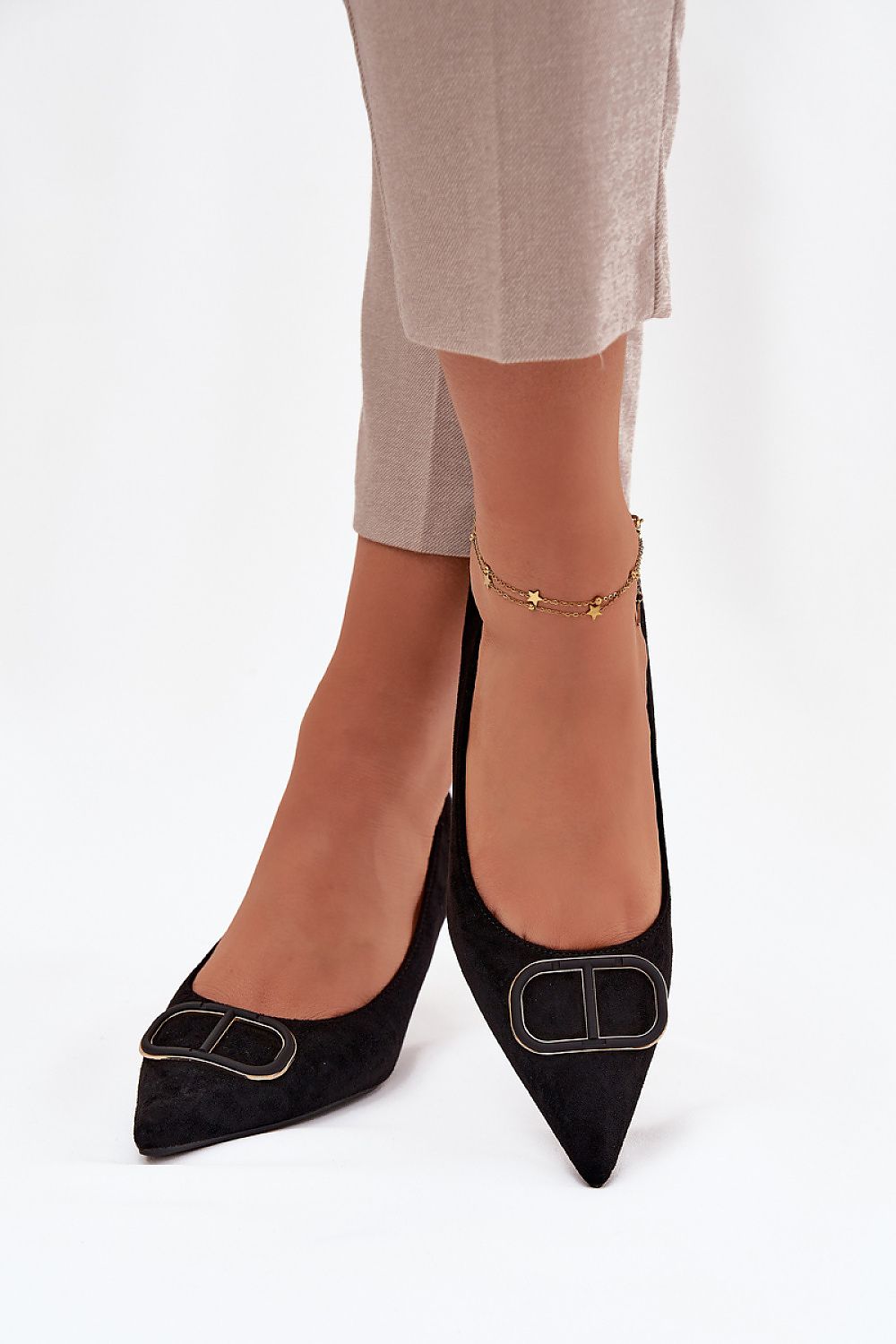 Elegant women's high heels in eco suede by Step in Style, featuring a pointed toe and 5.5cm heel, available in sizes EU 36-41.