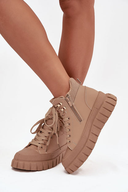 Stylish Ladies' Faux Leather Ankle Boots featuring a sleek design and sturdy 4cm platform, crafted by Step In Style for urban chic looks.