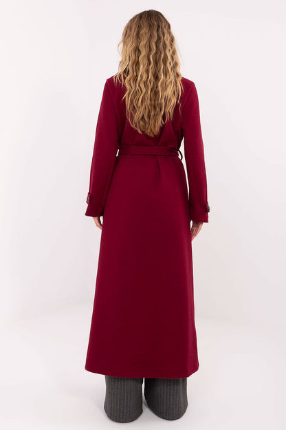 Luxurious women's long coat from Factory Price, equipped with a waist tie belt and a flattering fit, suitable for casual to formal occasions.