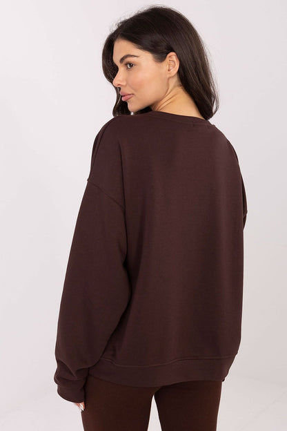 Elegant women's long sleeve sweatshirt by Factory Price, showcasing a fashionable print, perfect to pair with denim or leggings for chic casual looks.