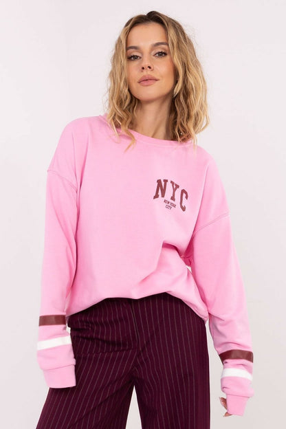 Sophisticated Women's Loose-Fitting Sweatshirt with Modern Stripes from Factory Price, ideal for elevating everyday outfits.