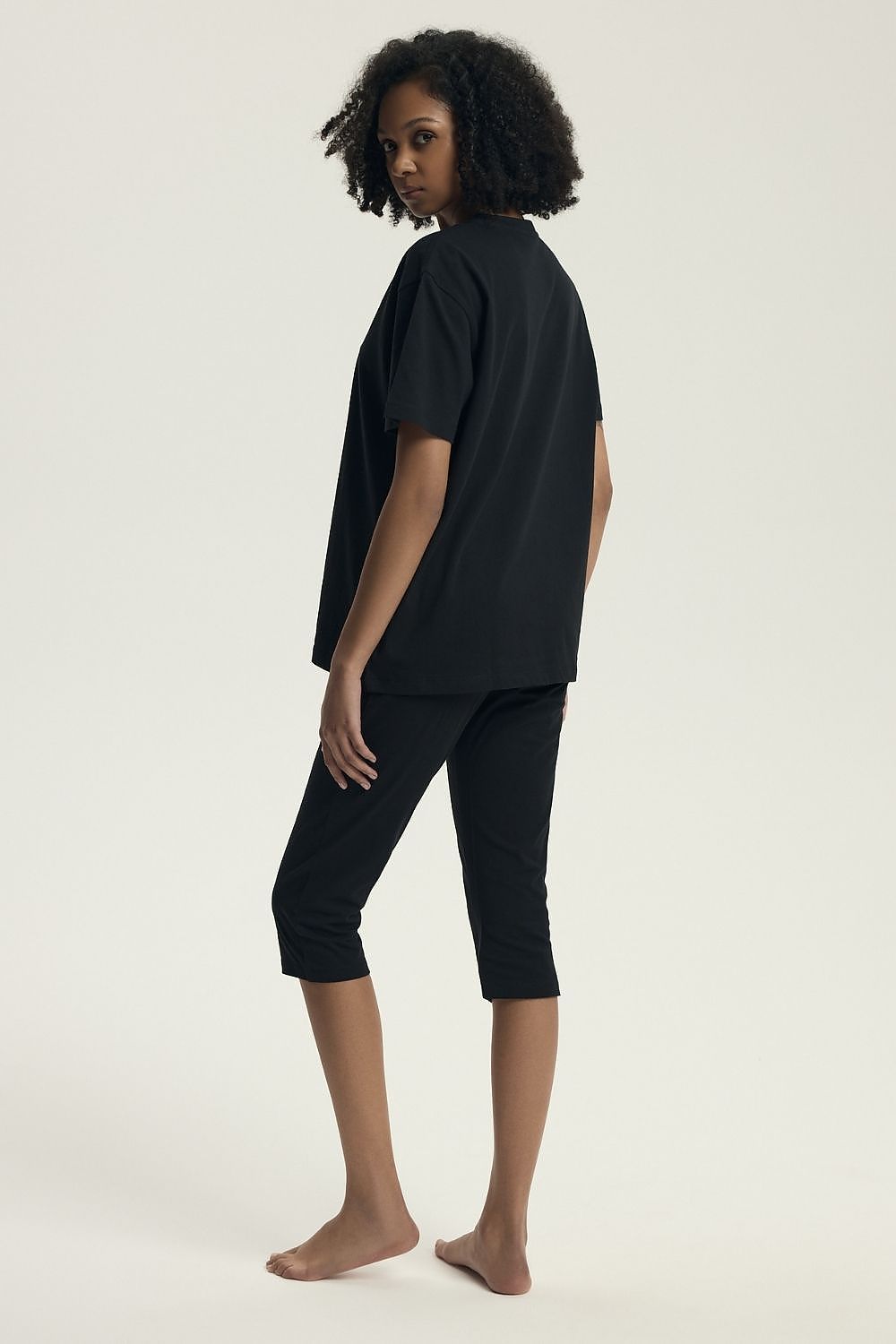 Close-up view of Henderson's Luxury Women's Cotton Pyjamas Set showcasing the premium fabric and fashionable detailing, perfect for chic relaxation.