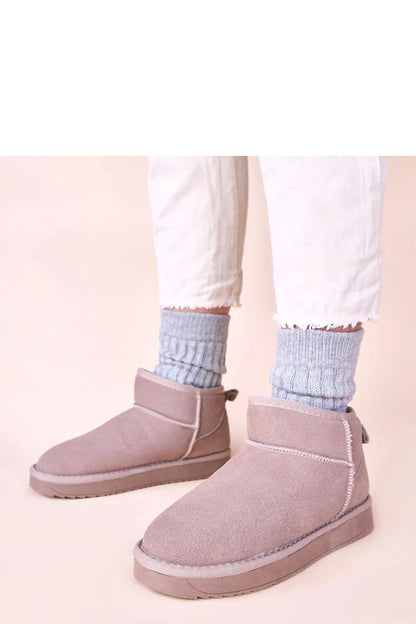 Elegant grey suede snow boots for women by Solea, showcasing luxurious comfort and style with a soft inner lining for warmth.