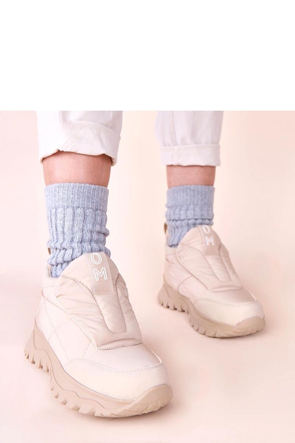 Elegant Solea Penny Beige Women's Snow Boots featuring stylish Velcro closure for winter comfort and sophistication.