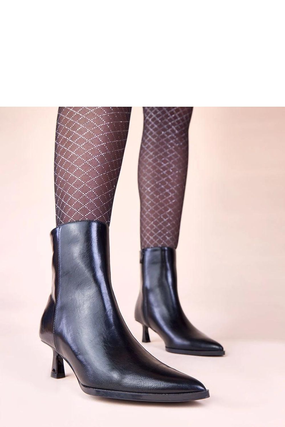 Elegant black stiletto ankle boots Mordi by Gemre, crafted from high-quality artificial leather, featuring a unique duck style design. Perfect for both casual and formal wear, embodying sophistication and comfort.
