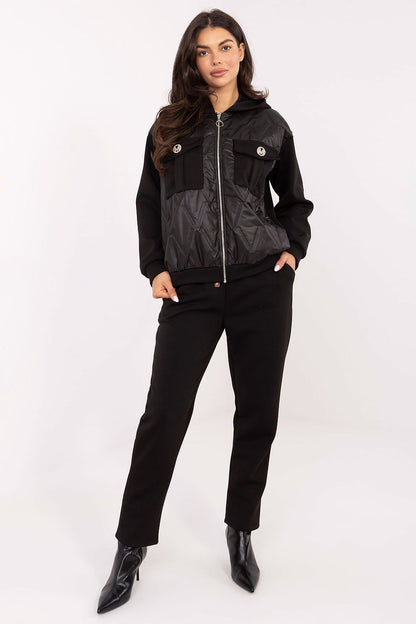 Italy Moda women's tracksuit set in exquisite viscose blend, highlighting the luxurious texture and contemporary design for a fashionable look.