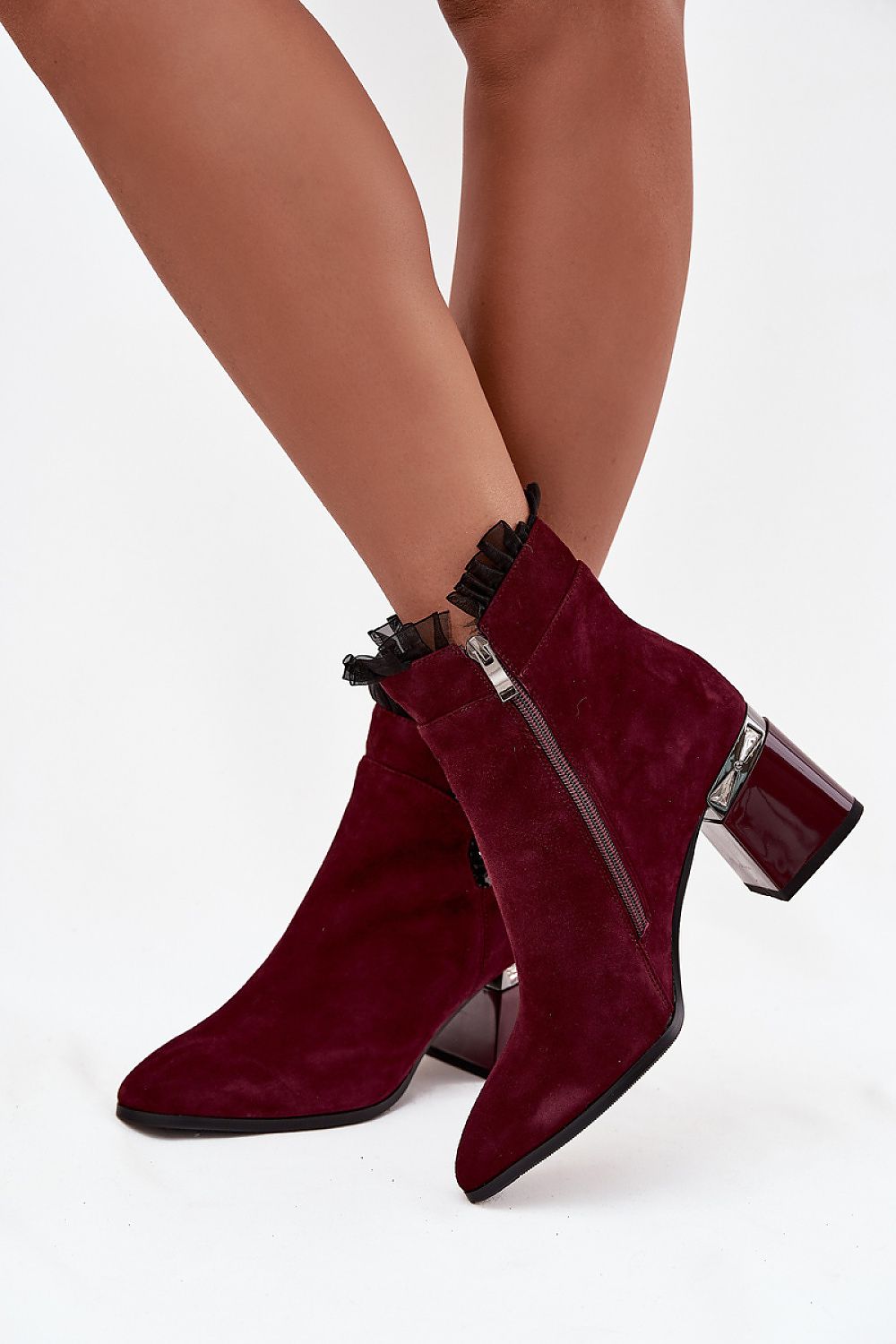 Fashion-forward styling with Elegant Women's Suede Ankle Boots by Step in Style, perfect for autumn and winter occasions.
