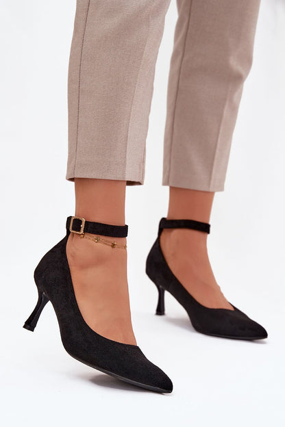 Stylish eco suede high heel pumps by Step in style, designed for ladies sizes EU 36-41, ideal for pairing with evening gowns or tailored trousers.
