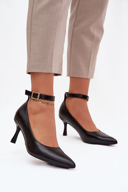 Stylish display of Elegant High Heel Eco Leather Pumps for Women by Step in Style, available in EU sizes 36 to 41, epitomising elegance and comfort.