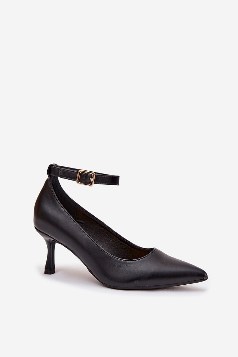 Elegant high heel eco leather pumps for women by Step in Style, showcasing a sleek pointed toe design and adjustable strap, perfect for adding sophistication to any outfit.