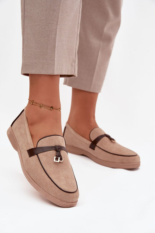 Elegant Stylish Women's Eco Suede Loafers from Step in Style showcasing a chic flat heel design, perfect for eco-conscious fashion lovers.