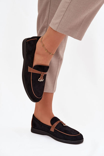 Step in Style Women's Eco Suede Loafers on a chic surface, ideal for elevating everyday outfits with luxury and comfort.
