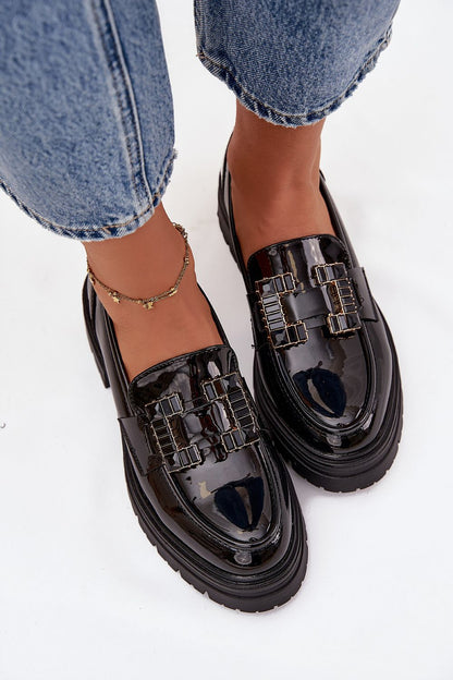 Stylish loafers in premium patent eco-leather by Step in Style, designed for comfort and versatility, suitable for both office and casual outings.