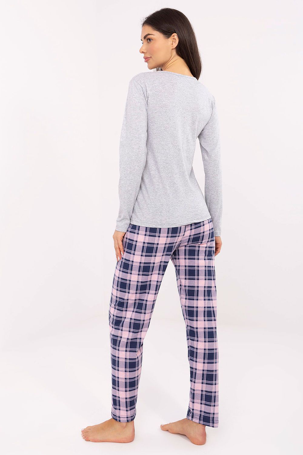 Full view of the Elegant Women's Cotton Pyjama Set by Forever Pink, available in sizes EU M to XXL, ideal for elegant and comfortable lounging.