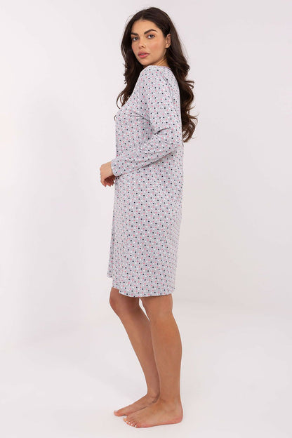 Stylish Luxury Cotton Nightgown from Forever Pink, displaying a stunning floral print that adds a feminine touch to its comfortable and breathable material.