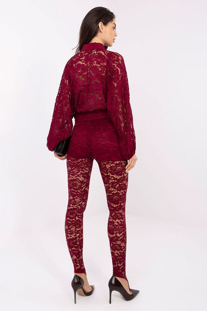 Elegant Women's Long Sleeve Lace Shirt by Italy Moda, featuring delicate lace design perfect for both casual and formal occasions, showcasing luxurious modern fashion.