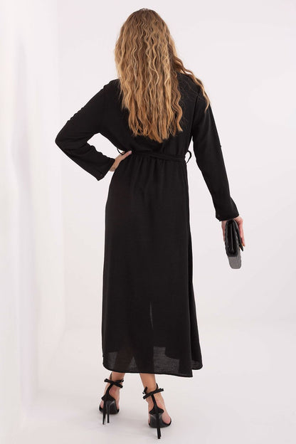 The Elegant Midi Shirt Dress by Rue Paris in a sophisticated setting, illustrating its versatility for day to night wear.