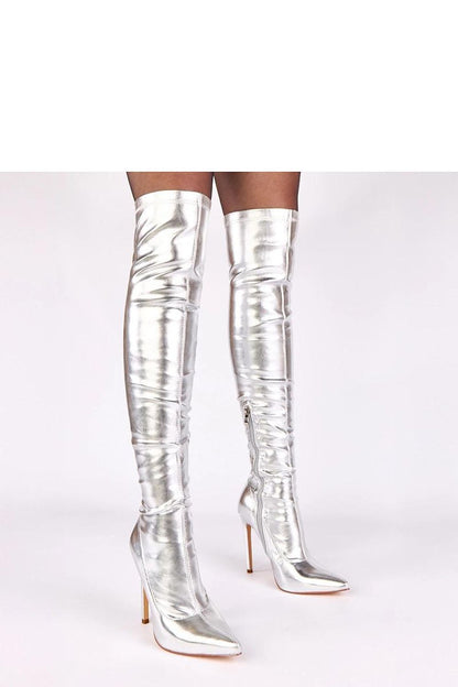 Solea Elegant Over-the-Knee Heel Boots in artificial leather showcasing a refined design with an 11.5 cm stiletto heel, perfect for sophisticated occasions.