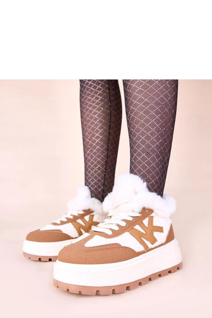 Luxury Brown Fur-Lined Sneakers by Solea for Women, featuring a stylish design with warm Nicha fur lining and non-slip sole, perfect for winter elegance.