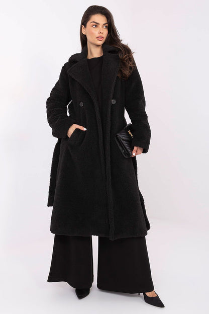 Women's Casual Knee-Length Shearling Coat by Factory Price, exuding elegance and warmth, ideal for both casual and formal occasions this winter.