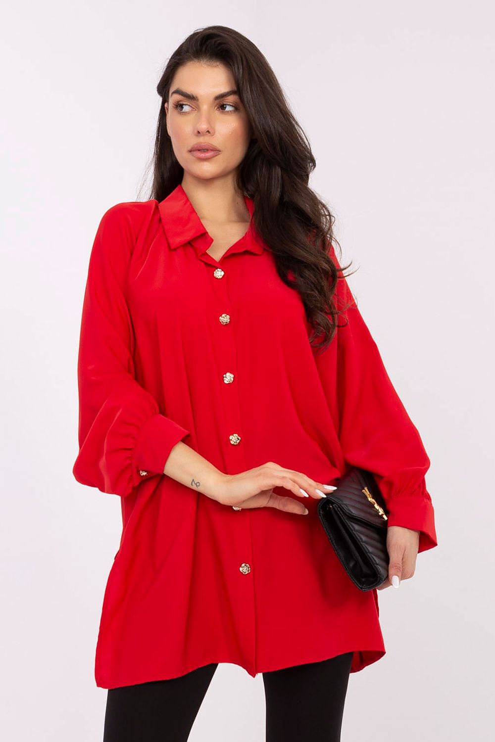 Factory Price's Elegant Women's Shirt in EU 0, showcasing its luxurious puff sleeves and refined silhouette, suitable for both work and casual outings.
