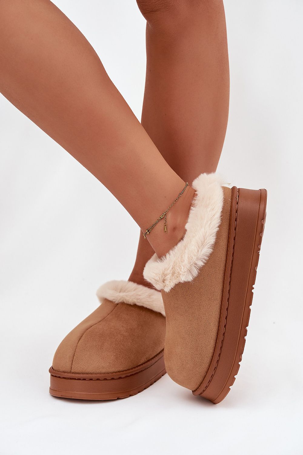 Luxury women's eco-suede slippers with fur lining from Step in Style, showcasing exquisite quality and comfort suitable for sizes EU 36-41.