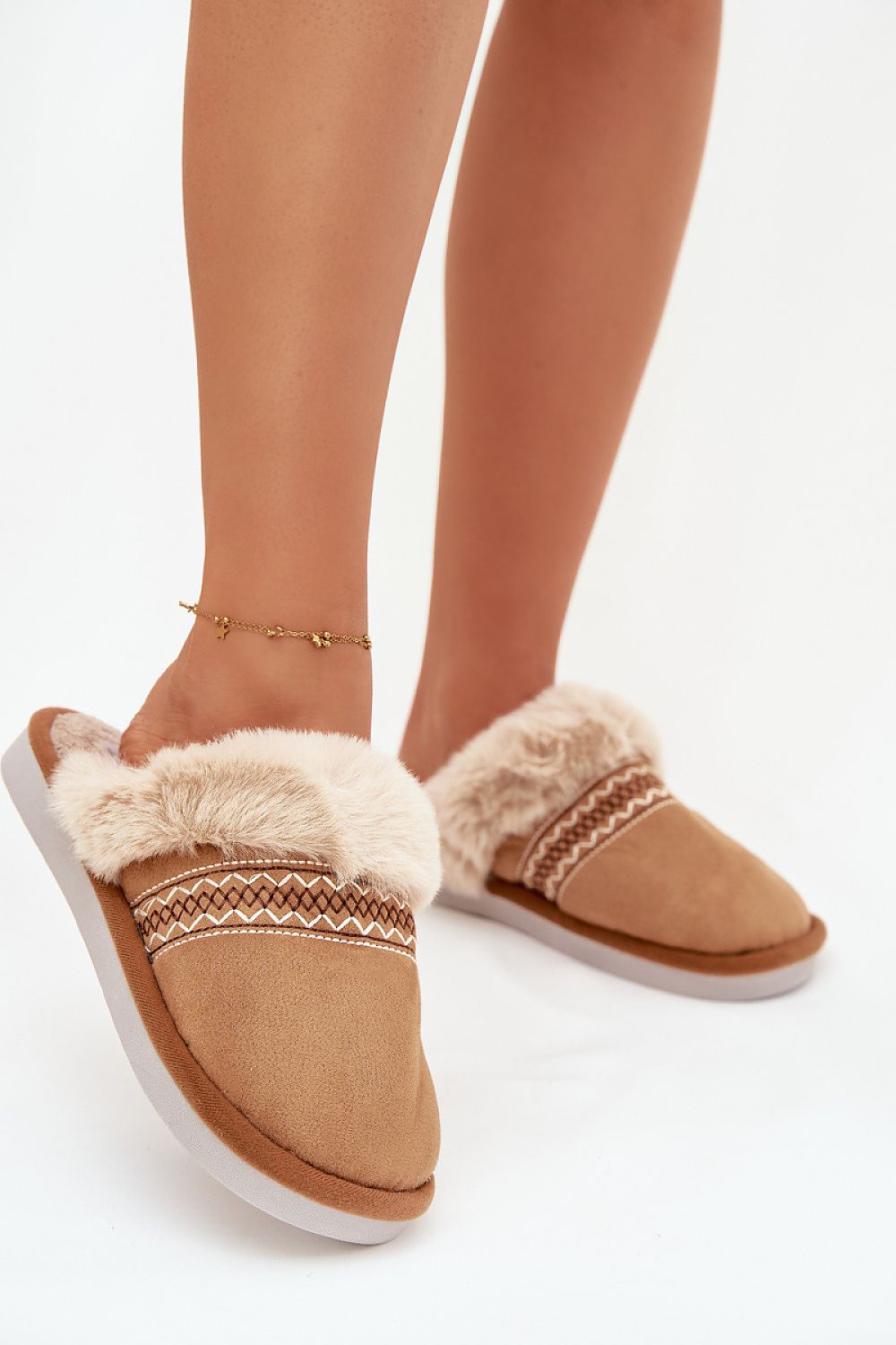 Luxurious Soft Fabric Slippers for Women by Step in Style, designed for leisure with a cozy fur lining, perfect for a relaxing home experience.