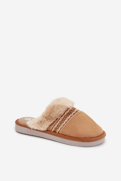 Chic and comfortable Luxury Slippers from Step in Style, featuring a fur lining and soft fabric, ideal for keeping feet warm during colder seasons.