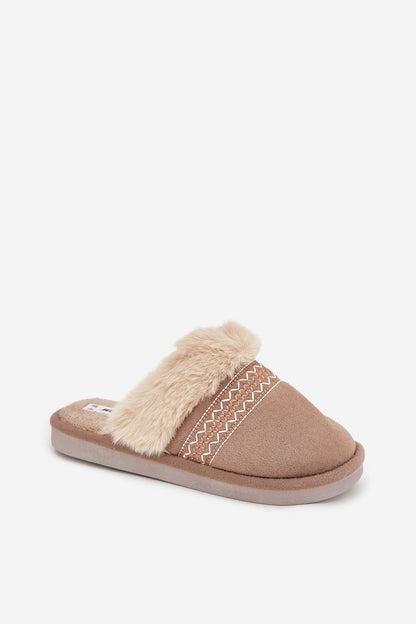 Luxury Soft Fabric Slippers for Women by Step in Style featuring cozy fur lining, perfect for keeping feet warm during cold days.