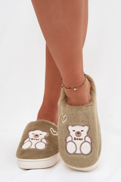 Elegant Furry Women's Slippers from Step in Style, designed with adorable teddy bear and heart motifs, offering superior insulation and comfort for stylish lounging.