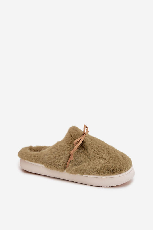 Stylish Luxury Fur Women's Slippers with a charming bow detail, designed by Step in Style, offering warmth and elegance for your loungewear.