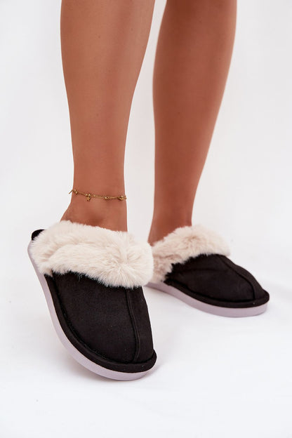 Elegant presentation of Step in Style Eco Suede Slippers, emphasizing their eco-friendly material and winter-ready warmth.