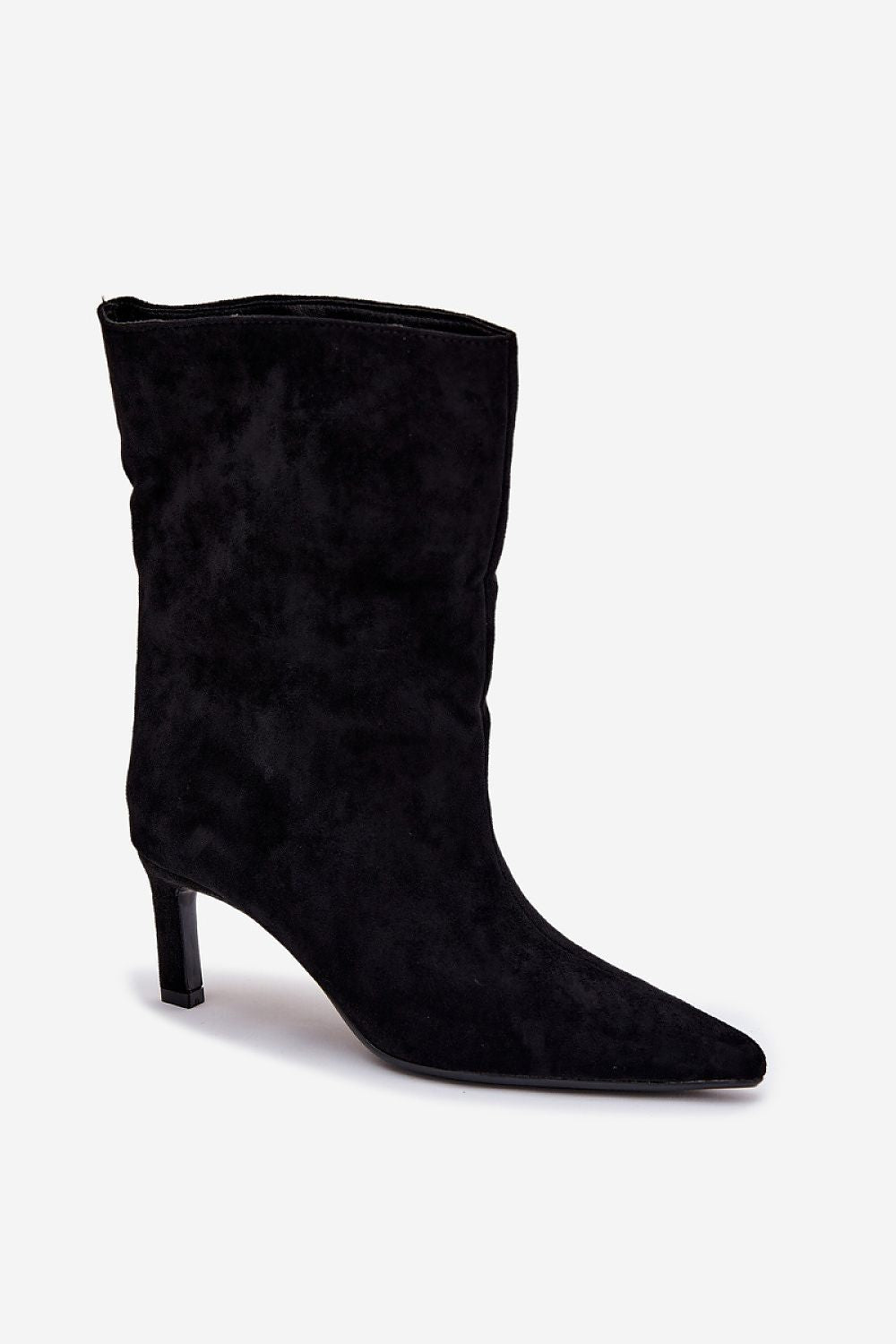 Luxury Elevated Slip-On Ankle Boots by Step in Style showcasing elegant imitation leather suede and a 7cm stiletto heel.