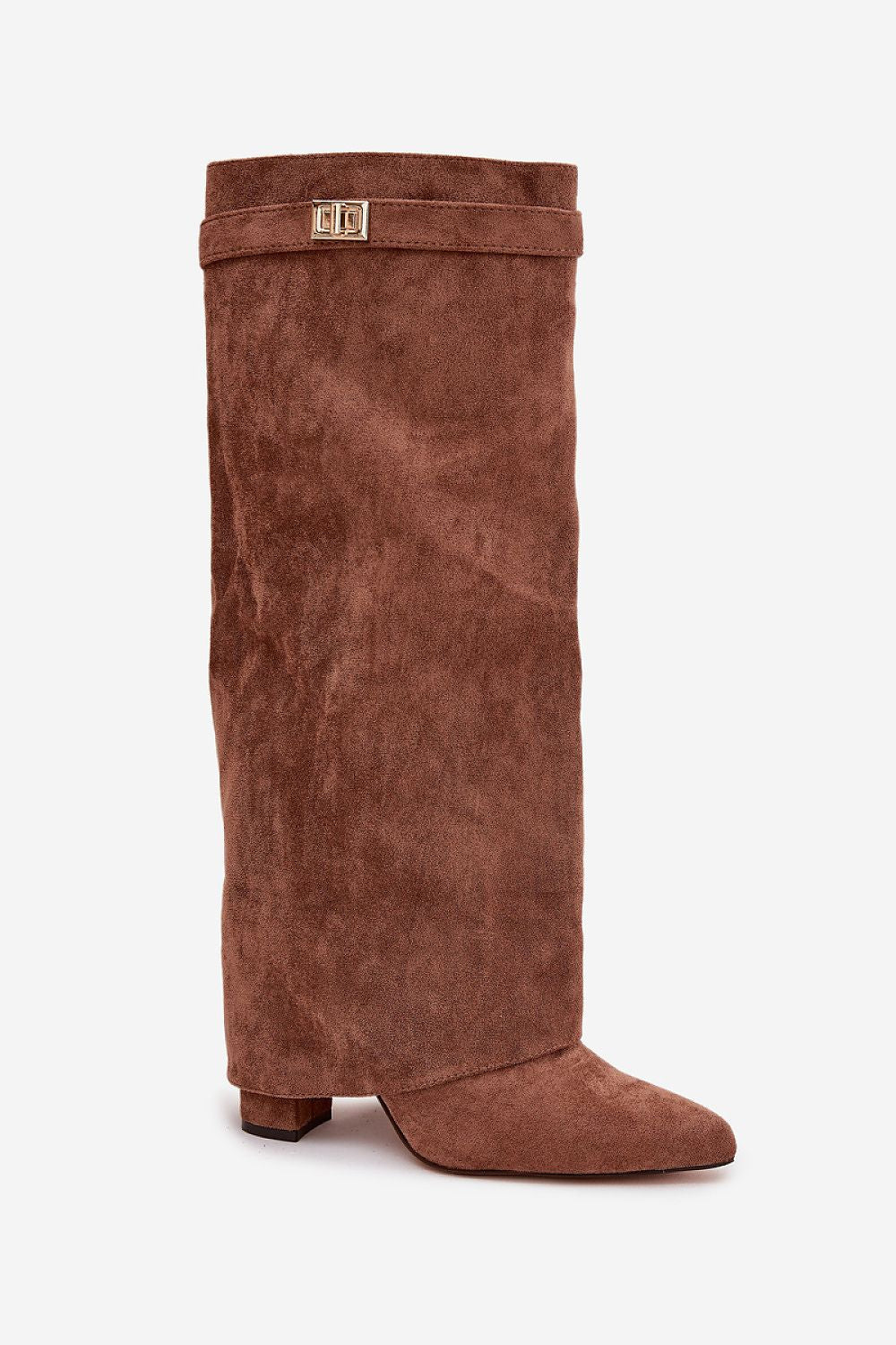 Stylish Women's Eco Suede Heel Boots by Step in Style showcasing a flattering 11 cm heel height, perfect for elevating any outfit with grace and comfort.