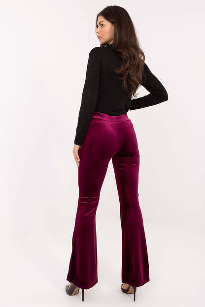 Chic wide-leg design of Italian Velvet Bell-Bottom Trousers from Italy Moda, showcasing a flattering silhouette suitable for formal events.